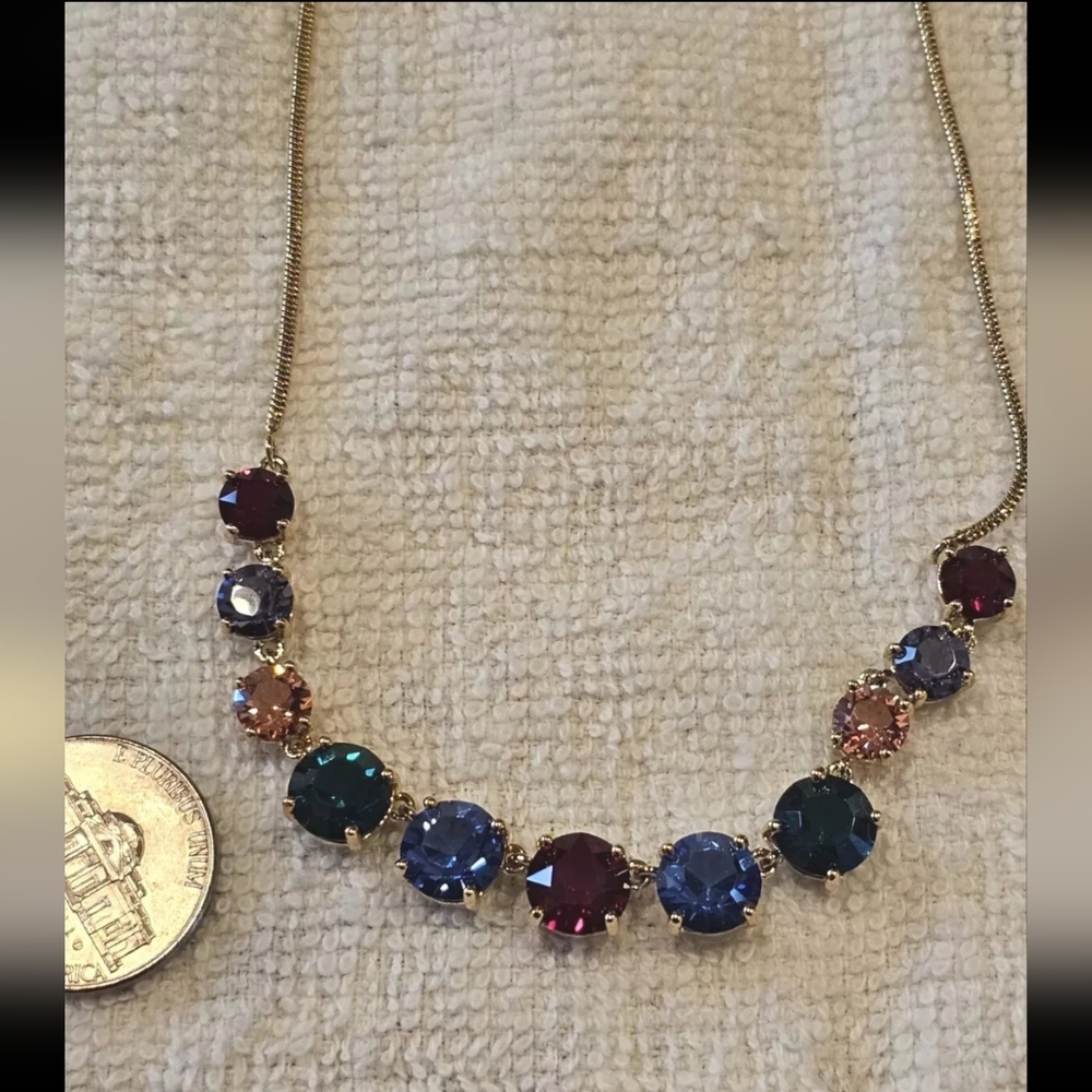 NWT Kent & King Multicolor Crystal Goldtone Necklace